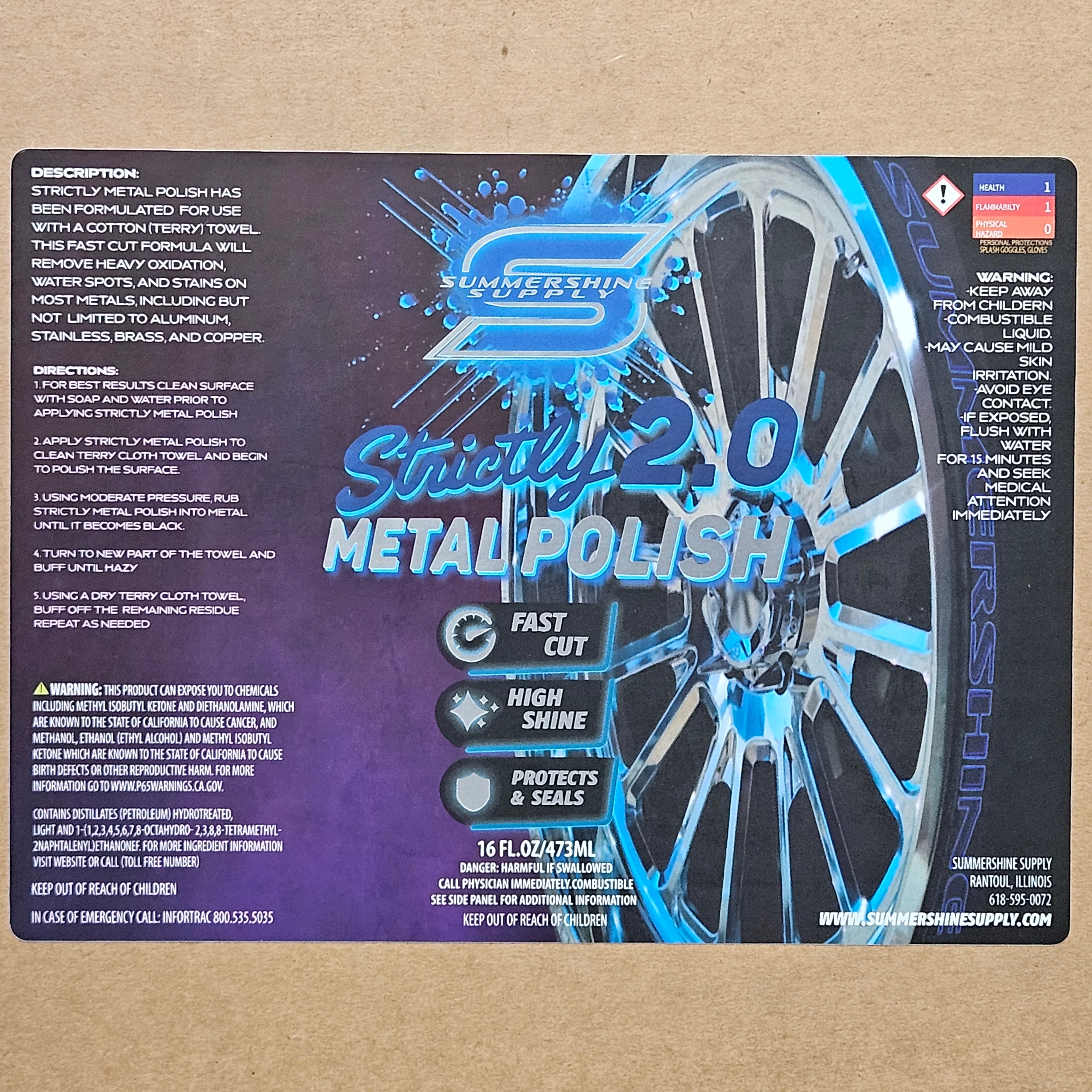 Strictly 2.0 Metal Polish – Professional-Grade Shine for Aluminum, Chrome & Stainless Steel